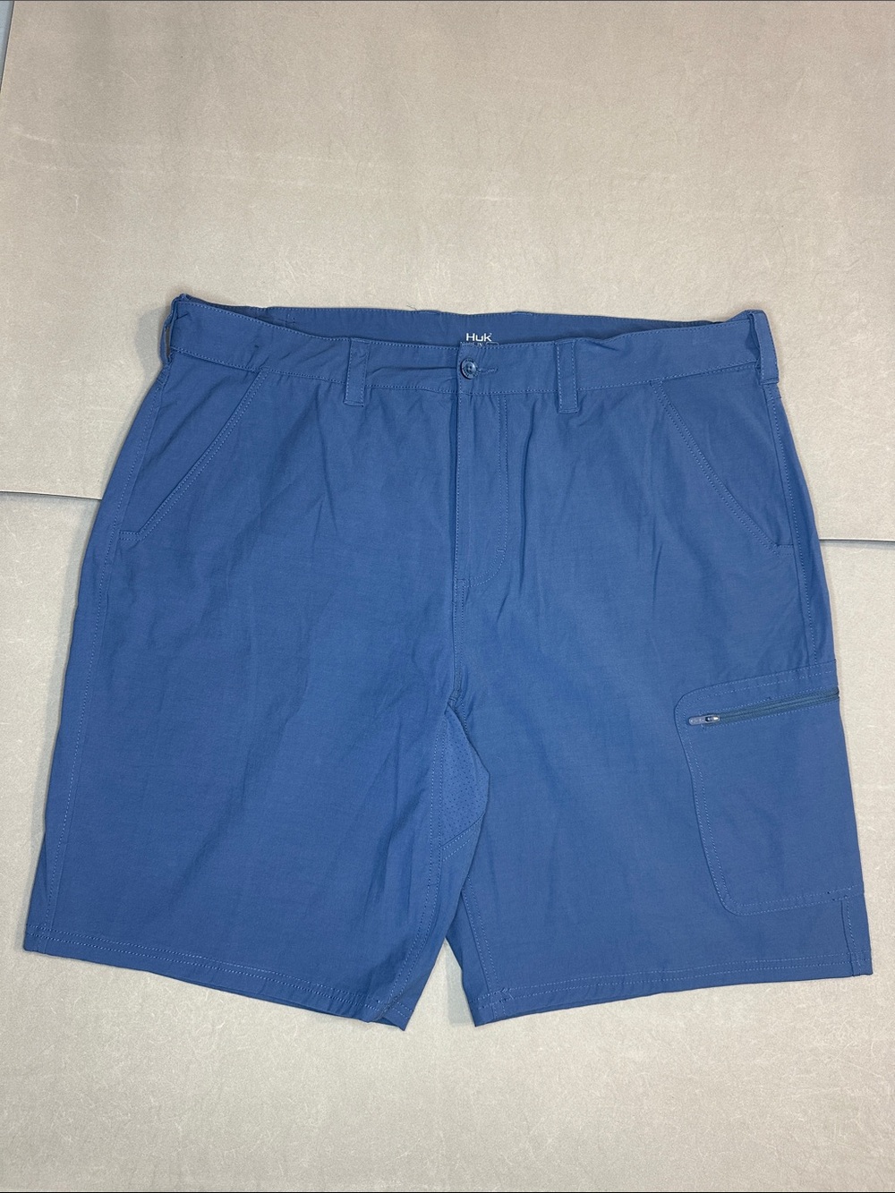 Huk Men's Navy Blue Hybrid Cargo Shorts Long - XXL